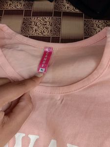 Peach Boxy T Shirt