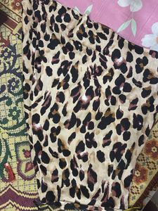 Leopard Print Wrap Skirt