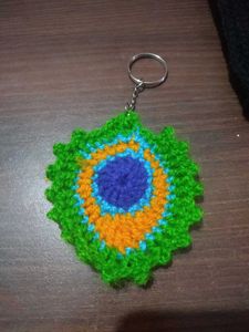 Peacock Feather Keychain