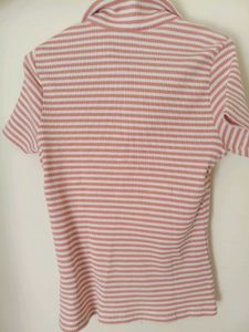 Striped Polo Top