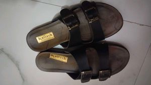 Black Footwear Buckle Sandals