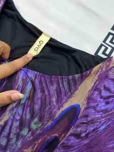 Peacock Print Mini Dress