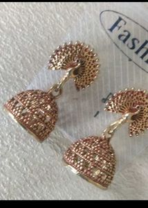 Peacock Jhumka Earrings
