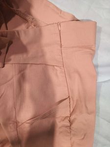 Chic Peach High-Waist Trousers