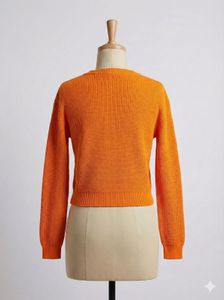 Orange Knit Pullover