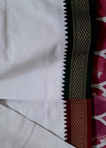 Dual Border Cotton Dhoti With Cotto Gamcha Towel