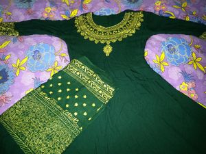 Green Suit With Dupatta