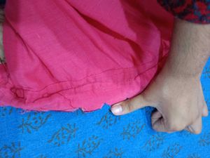 Pink Embroidered suit with bottom and dupatta