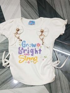 Cute Girls' White Top