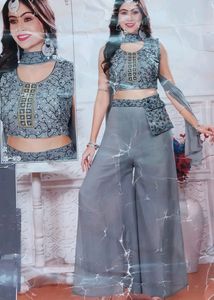 Last Price!!!Choli Plazzo Duppata Set