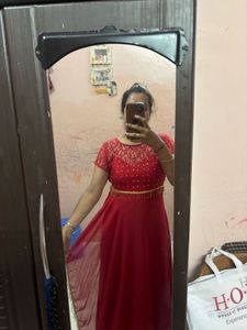 Hot Red Gown For Girls
