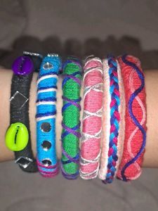 Colorful Thread Bangles For Navratri