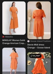 Classy Orange Long Dress 🧡