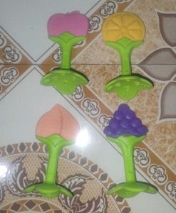 set of 4 silicone teethers for baby!..