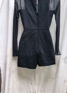 18296. Black Romper Dress
