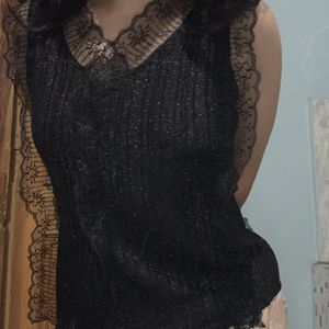 Black Shimmery Top