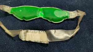 Vintage Green Eye Mask, Hair Towel And Face Roller
