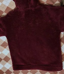 Insense Women Maroon Fleece Hoodie Sweatshirt