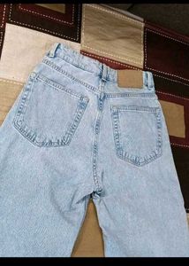 Ripped Light Wash Wide Leg Jeans