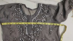 Ombre Chikankari Mirror Work Garara Set