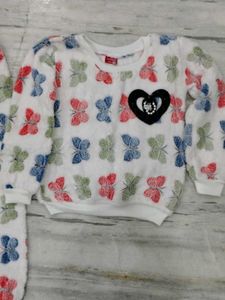 Cute Butterfly Print Girls Set