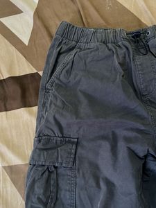 Six Pocket Baggy Charcoal Cargo Pants