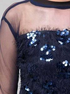 Sparkly Blue Fuzzy Top