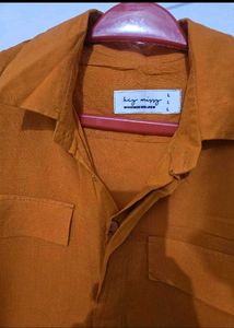 Orange Crop Top Shirt