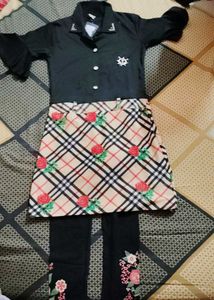 Girls Frock &amp; Leggins Set