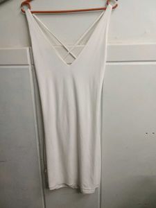 Fashion Nova Backless White Dress