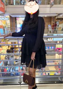 Black Tiered Mini Dress
