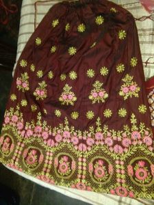 New Maroon Embroidery Lehnga