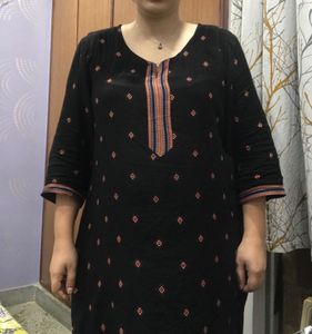Black Printed Kurti