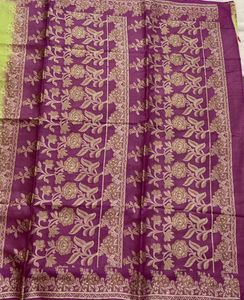 Green n Magenta Saree