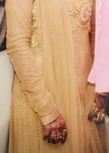 Golden Anarkali Kurta Set