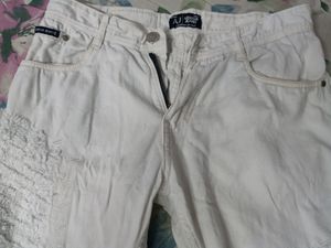 Men&#39;s White Ankle Jeans