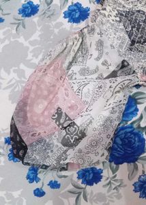 Patchwork Print Mini Dress