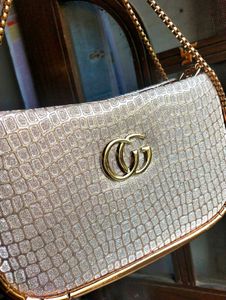 Gold Metallic Shoulder Bag