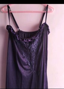 Purple Satin Robe