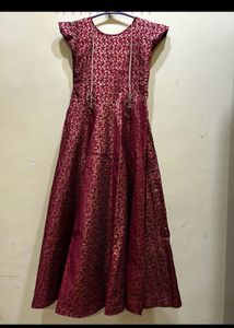 Banarasi Red Anarkali Suit Set Size S