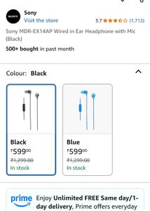 Sony Mdr Ex14ap Wired Earphone