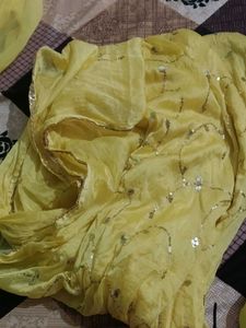 Yellow Embellished Salwar Kameez Set