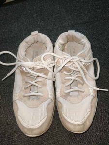 Vintage-Style Off-White Sneakers
