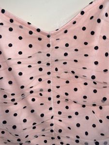 Polker Dot Top &amp; white Jean Combo