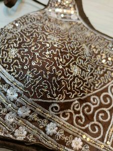 Brown Sequins Blouse