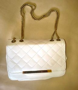 White Quilted Crossbody Bag