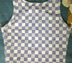 Checkered Tank Top! 🫐💜