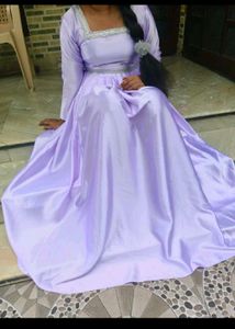 Elegant Purple Ethnic Gown