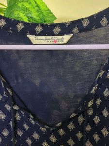 Navy Blue Empire Top