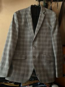 Gray Plaid Blazer